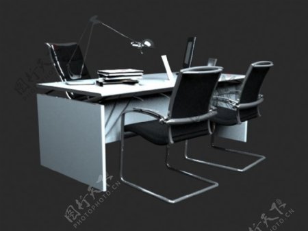 现代简约风格办公室搭配桌椅组合