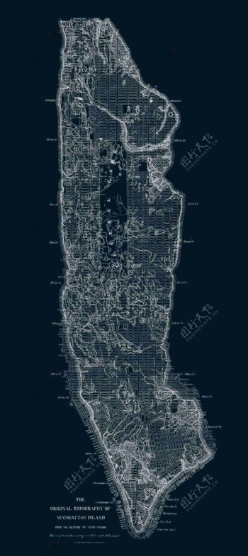 纽约曼哈顿创意地图海报