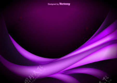 紫色抽象波矢量