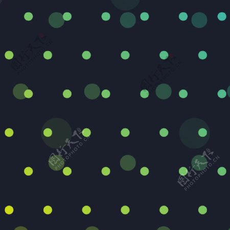 在一个黑暗的背景上有绿色的点的模式