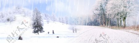 雪景主题全屏背景素材2