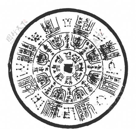 元明时代矢量版画古典图案矢量中华五千年AI源文件0060
