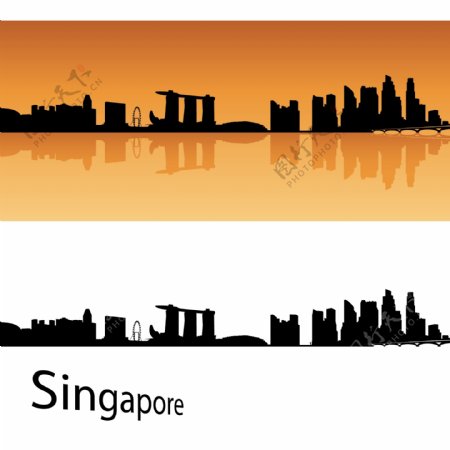 新加坡城市剪影