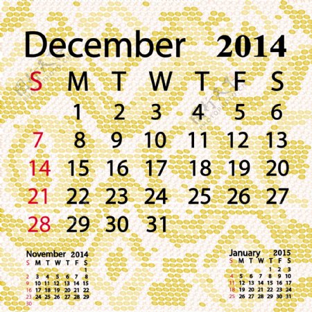 2014十二月日历白化蟒蛇皮