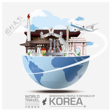 创意韩国旅行建筑