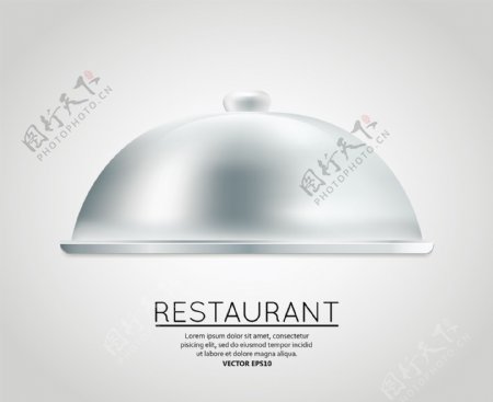 餐厅的食物托盘服务计划饭餐厅的菜单布局设计模板矢量图
