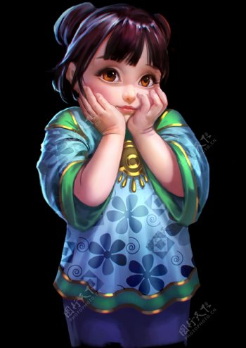 中国娃娃可爱小女孩