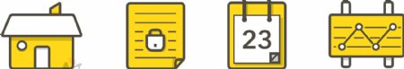 黄色的网页类矢量icon图标