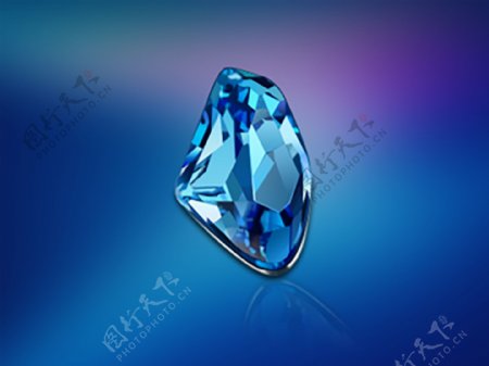 蓝色钻石icon图标设计
