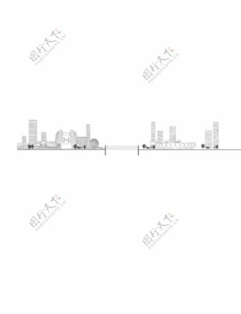 杭州建筑线稿区位图