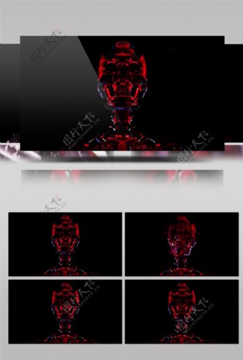 暗红雕塑动态视频素材