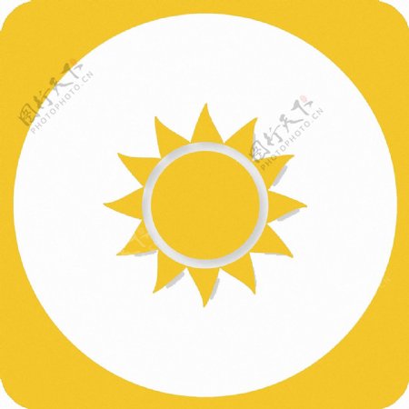 黄色太阳图标免抠png透明素材