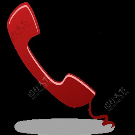 红色电话图标免抠png透明图层素材