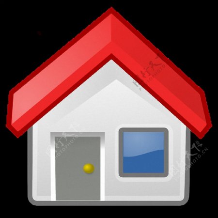 卡通红屋顶房子免抠png透明图层素材