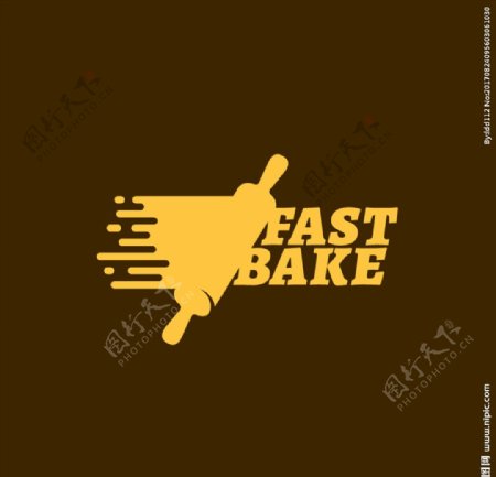 黄色抽象面包店logo矢量素材