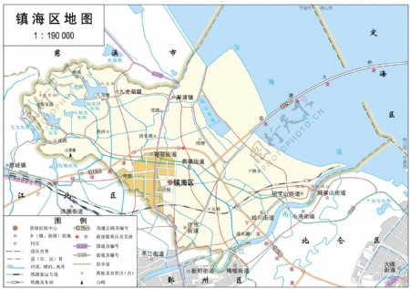 浙江宁波市镇海区标准地图32K