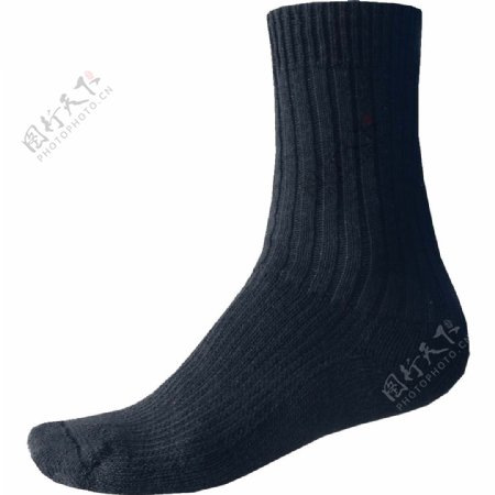 一只黑色袜子免抠png透明图层素材