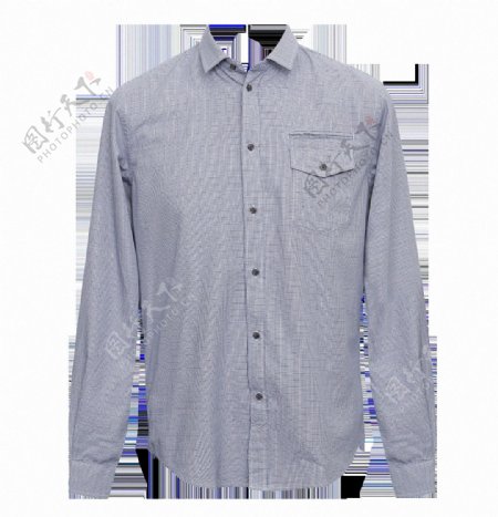 灰蓝色正式衬衫免抠png透明素材