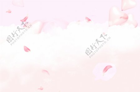 清新粉色花朵banner背景素材
