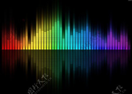 彩色音乐声频声波光谱