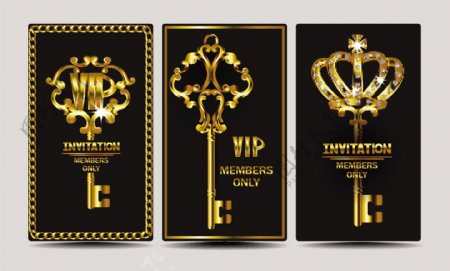 三张vip皇冠会员素材卡片