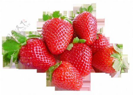 新鲜草莓png元素素材