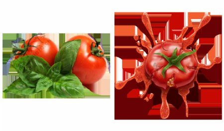 红色番茄免抠png透明图层素材