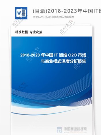 目录20182023年中国IT运维O2O市场与商业模式深度分析报告行业趋势分析预测