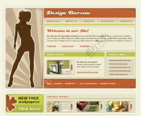 国外创意设计布局网页模板