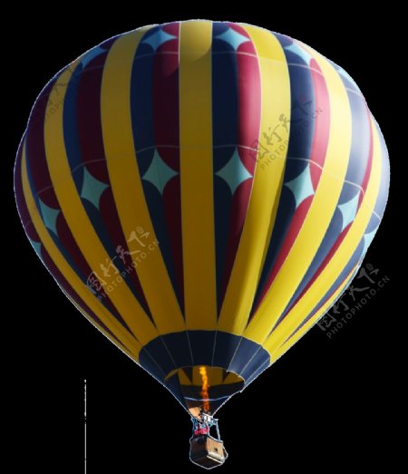 土耳其风格彩色热气球png透明素材
