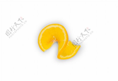 一片被扭曲的香橙片psd源文件