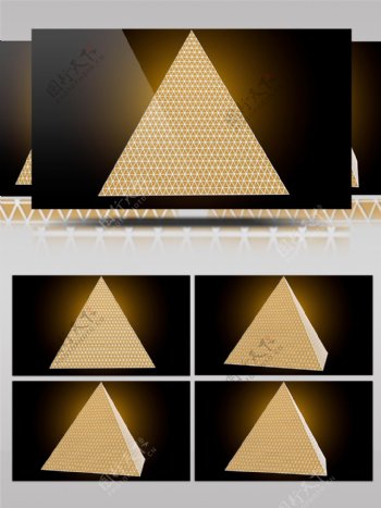 金色三角形视频素材