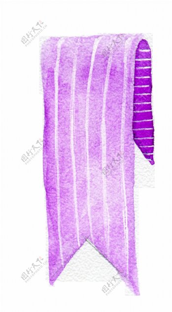 紫色浴巾卡通透明素材