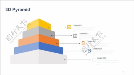 可编辑ppt信息图金字塔图