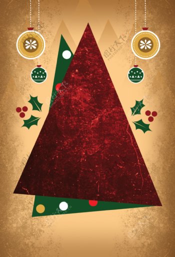 新潮设计圣诞节装饰海报psd源文件