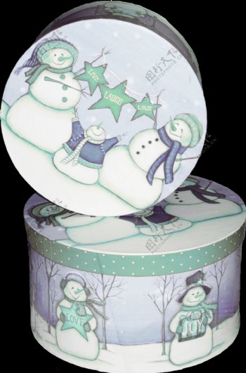 彩绘童话雪人音乐盒图案