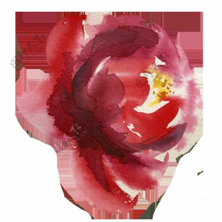 渲染鲜红花朵PNG透明素材