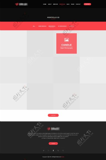 红色简洁的企业创意网站之用户项目展示