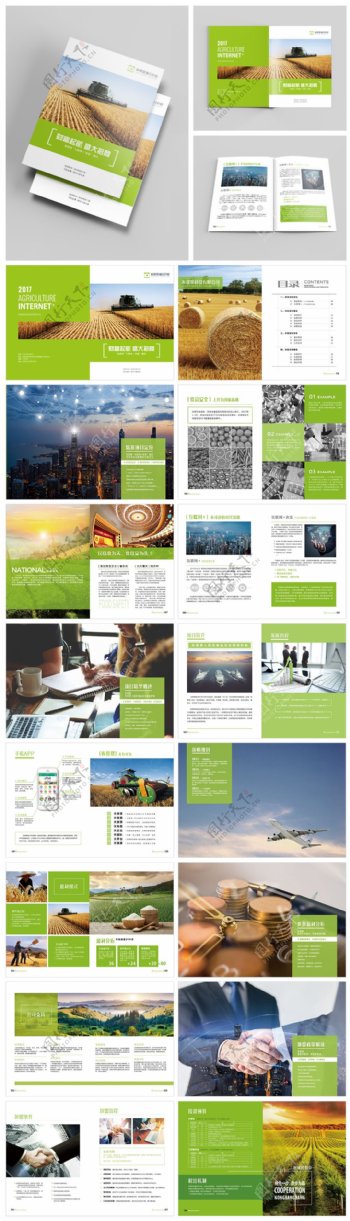 2018农业电商项目宣传画册印刷PSD