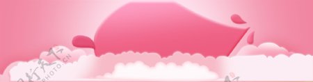 清新粉色气球背景