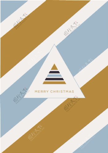 三色单色几何设计圣诞节背景矢量素材