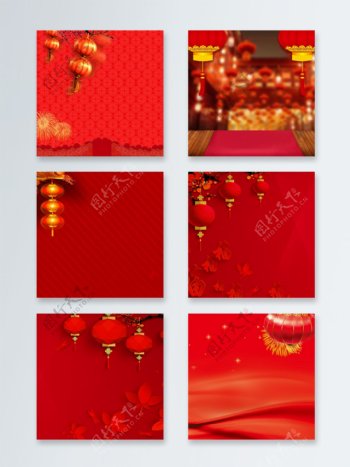 红色新年中国风喜庆主图背景