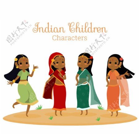 印度妇女插图