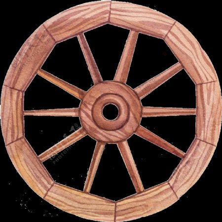 木材制造的车轮矢量素材