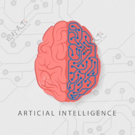 人工智能AI大脑插图