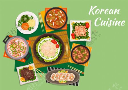 韩国食品设计矢量元素