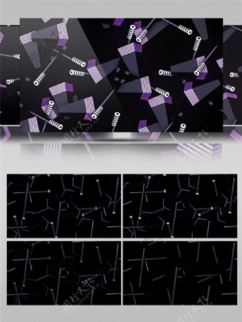 紫色星际方块动态视频素材