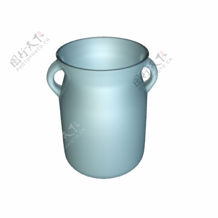 立体蓝色玻璃杯子水杯子装饰图案素材