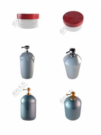 化妆瓶生活用品立体瓶子罐子容器元素