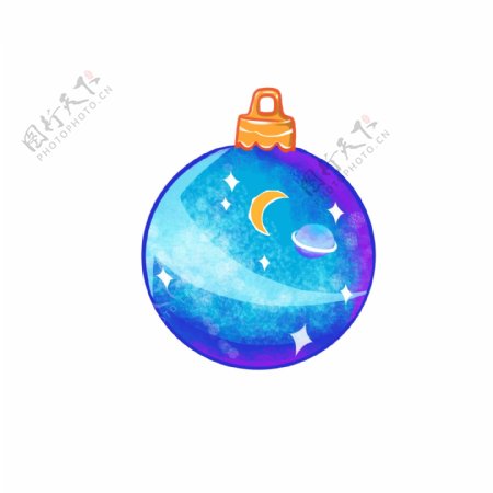 圣诞节玻璃材质银河星空装饰球